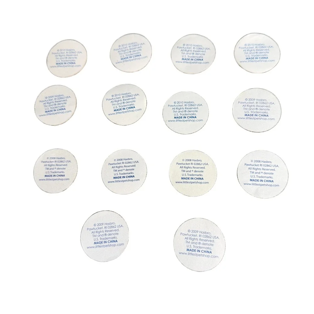 Hasbro Littlest Pet Shop LPS Circular Stickers Lot of 14 Vintage 2008-2010